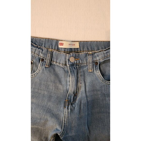 Levis 511 Slim Fit Jeans W28 L28 Light Wash Denim Made In Kenya - Picture 3 of 14